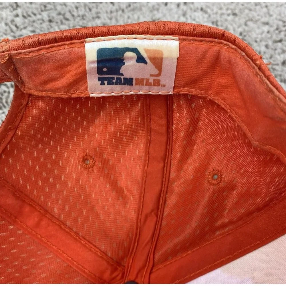 Team MLB Outdoor Cap EH Hat Orange Purple Letters Adjustable‎ Baseball Hat.